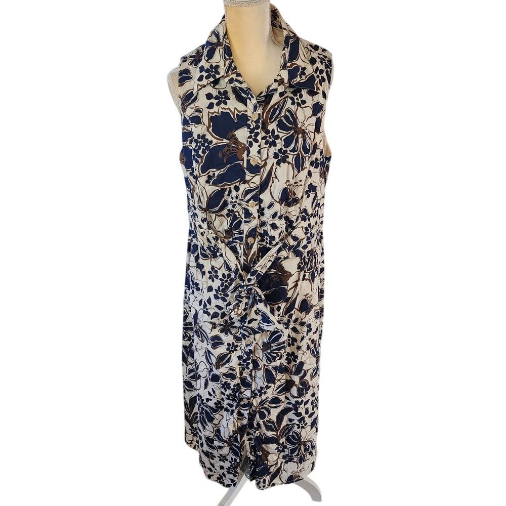 JG Hook Collared Floral Buttoned Maxi Multicolored Shirt Dress Plus Size 18